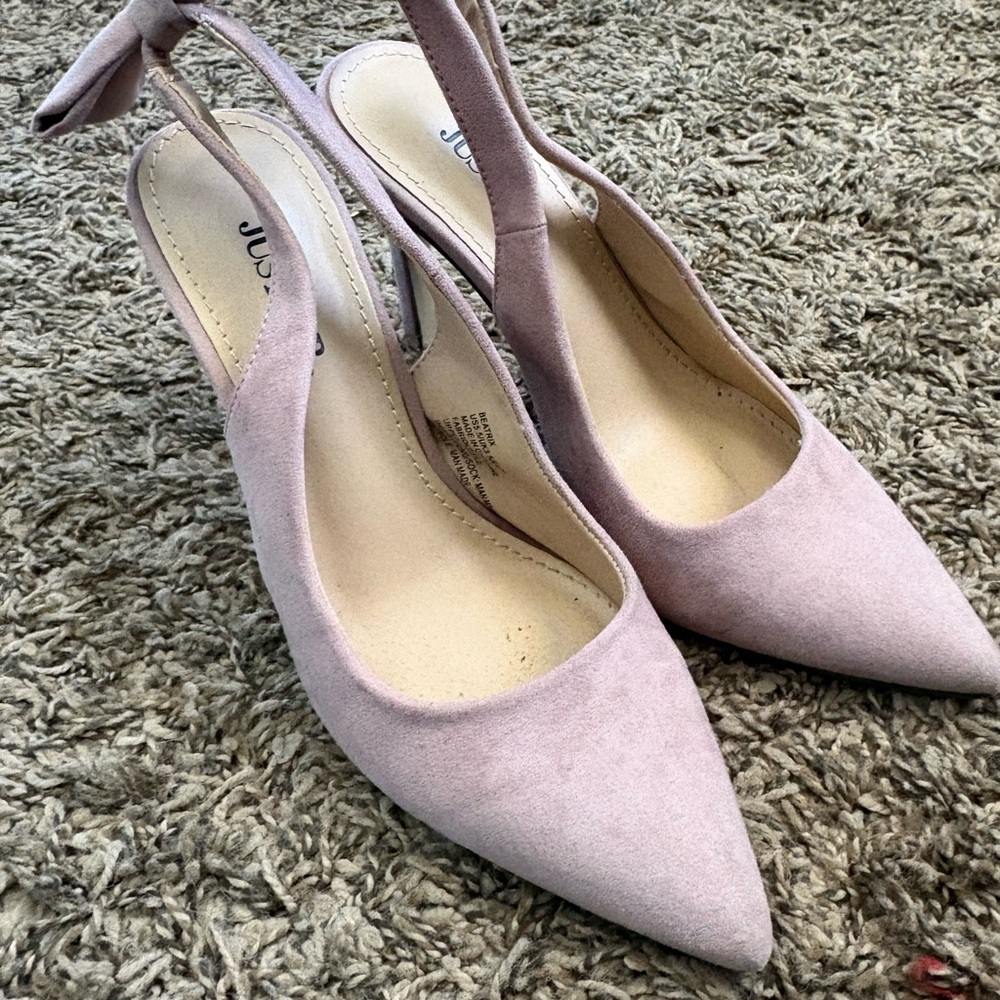JustFab Women's Blush Slingback Heels